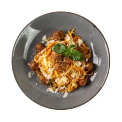 Спагеті з мітболами