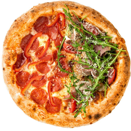 Пицца – половинки: паперанчино с прошутто