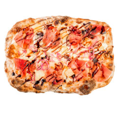 Пінса з ананасом , прошутто та беконом